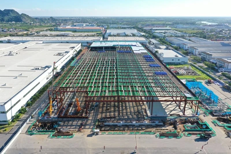 Dự án xây dựng nhà máy LG tại Hải Phòng đang đến giai đoạn cuối